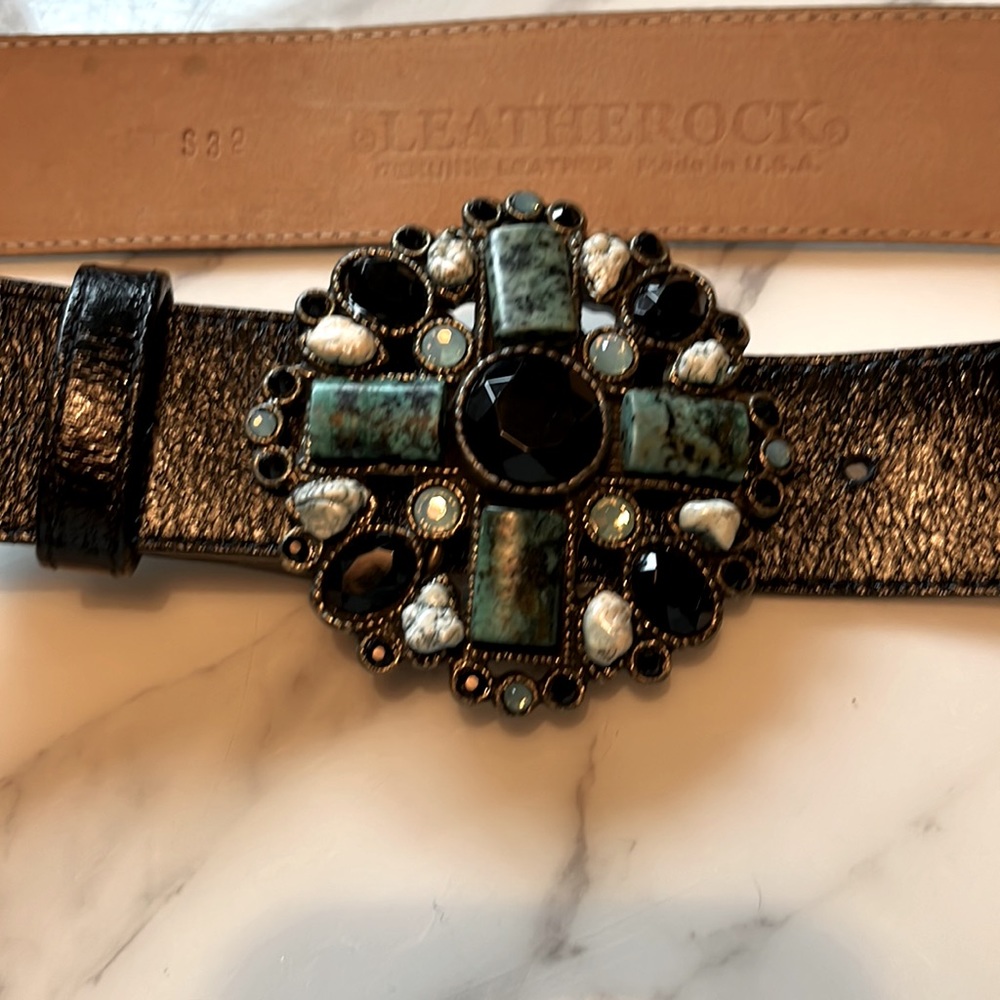 Gorgeous Leatherock Statement Belt 32”